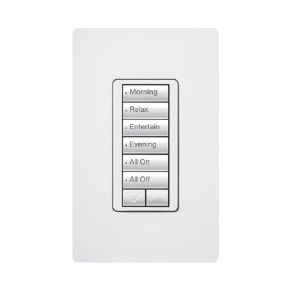 Teclado Seetouch Hibrido 6 botones, 2 botones subir/bajar, programe escenas diferentes en cada botón,puede instalarse en un interruptor de luz.