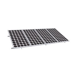 Montaje de aluminio  anodizado para techo o piso de concreto de rápida instalación línea Starter,  arreglo 1x4 módulos fotovoltaicos