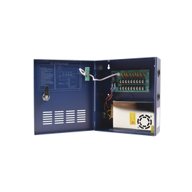 Fuente de poder Industrial Heavy Duty  de 11-15 Vcd @ 10 Amper, para 9 cámaras;