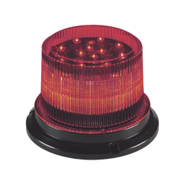 Baliza LED, 12 / 24 Vcd, lente transparente LED rojo, montaje magnético, 12 LED auxiliares en la parte superior brindan una iluminación vertical y horizontal de 360 ​​&deg;