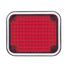 Luz perimetral LED roja 7x9 con bisel
