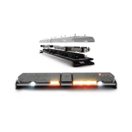 Barra de luces Vantage PRO Ultra Brillante con 64 poderosos LEDs última generación, color Ámbar con 2 módulos traseros en rojo