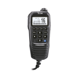 CommandMic IV with Black Color and White Backlit LCD for IC-M605