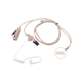 MIC-AUDIF PROF D/2 CABLES NEGROS C/TUBO ACUST P/ICOM IC-F3261/4261/3360/4360