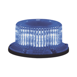 Baliza Mirage de 18 LEDs con lente transparente y LEDs azul con montaje permanente
