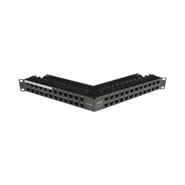 Patch Panel Z-MAX Categoría 6A, Blindado, de 48 puertos, Angulado, 1UR