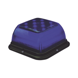 Baliza LED SB48, lente azul, LED azul, 12-24 VCC