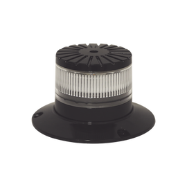 Baliza LED compacta discreta, domo claro, color rojo