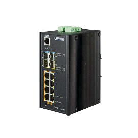 Switch Industrial Administrable 8 puertos 10/100/1000 T 802.3at PoE + 2 Puertos 100/1000X SFP + 2 puertos 10G SFP+