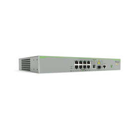 Switch PoE+ Administrable CentreCOM FS980M, Capa 3 de 8 Puertos 10/100 Mbps + 1 puerto RJ45 Gigabit/SFP Combo, 150 W