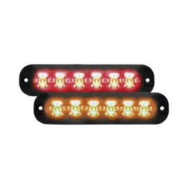 Luz Auxiliar Serie X3705, 6 LEDs Ultra Brillantes, multicolor Rojo / Ambar