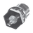Conector F Hembra para Panel en Doble D-Plano, Borde Hexagonal, Terminal Soldable Níquel/ Estaño/ Polipropileno.