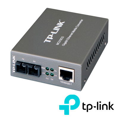 Convertidor Multimedia Mono-modo, 1 puerto RJ45 1000 Mbps, conector de fibra SC, hasta 15 Km