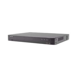 DVR 8 Megapixel / 16 Canales 4K TURBOHD + 16 Canales  IP / 2 Bahías de Disco Duro / 4 Canales de Audio / 16 Entradas de Alarma