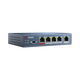 Switch PoE / 250 Metros PoE LARGA DISTANCIA / 4 Puertos 802.3at (30 W) 10/100 Mbps + 1 Puerto Uplink (10 / 100 Mbps)