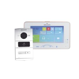 Kit de Videoportero IP / 1.3 Megapixel / Monitor Touch / Lector de Tarjetas (MIFARE) / Comunicación con app Hik-Connect / Incluye Memoria SD 16GB / 2 Eliminadores