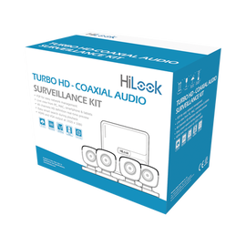 (MICRÓFONO INTEGRADO) Kit TurboHD 1080p Lite / DVR 4 canales / Audio por Coaxitron / 4 Cámaras Bala de Policarbonato con Micrófono Integrado