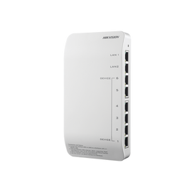 Distribuidor PoE (propietario) de Audio y Vídeo / Soporta Hasta 6 dispositivos / Compatible con Frente de Calle y Monitor IP HIKVISION