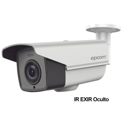 Bala TURBOHD 1080p / Lente Mot. 5 a 50 mm / CLIMAS EXTREMOS / 110 mts IR EXIR / Exterior IP66 / WDR Real 120 dB / 12 VCD / 24 VCA