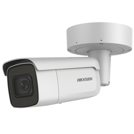 Bala IP 2 Megapixel / 50 mts IR EXIR / Exterior IP67 / IK10 / WDR / PoE + / Audio y Alarmas / Lente Mot. 2.8 a 12 mm / Videoanaliticos Integrados