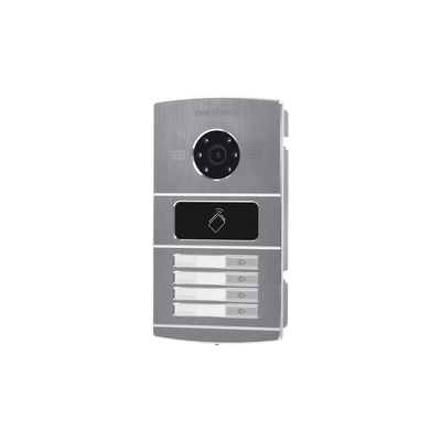 Frente de Calle IP 1.3 Megapixel / Lector de Tarjetas MIFARE para Función de Acceso / Metal / Sistema de 4 Apartamentos