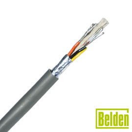 Cable multiconductor, 8 hilos AWG24 (7x32) totalmente blindado. Ideal para estaciones remotas, audio, instrumentación y cables para computadoras EIA-RS-232