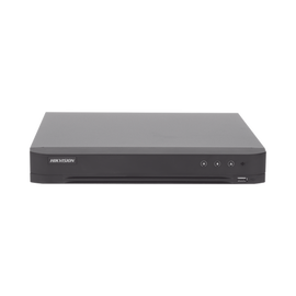 DVR 8 Megapixel / 4 Canales TURBOHD + 4 Canales IP / 1 Bahía de Disco Duro / 4 Canales de Audio / Audio por coaxitron / 4 Entradas de alarma / Vídeoanálisis