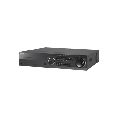 DVR 4 Megapixel / 24 Canales TURBOHD + 16 Canales IP / 8 Bahías de Disco Duro / 16 canales de Audio / 16 Entradas de  Alarma