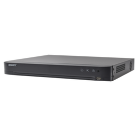 DVR 4 Megapixel / 16 Canales TURBOHD + 8 Canales IP / Detección de Rostros / 1 Bahía de Disco Duro / 16 Canales de Audio / Audio por Coaxitron / Evita Falsas Alarmas