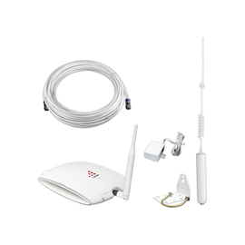 KIT de Amplificador de Señal Celular | Soporta  3G y mejora la calidad de las llamadas | Cubre hasta 235 metros cuadrados | 64 dB de Ganancia Máxima.