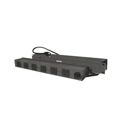 Tomacorriente multiple horizontal para rack de 19in, 6 contactos (THE0040092001001)