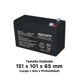 Batería con Tecnología AGM/VRLA / 12 Vcd / 8 Ah / TAMAÑO ESTANDAR (151 x 101 x 65 mm)