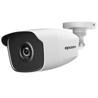 Bala TURBOHD 2 Megapixel (1080p) / METÁLICA / Gran Angular 103° / Lente 2.8 mm / IR EXIR Inteligente 40 mts / Exterior IP66 / TVI-AHD-CVI-CVBS