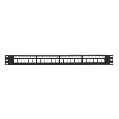 Panel de Parcheo Modular Keystone (Sin Conectores), de 24 Puertos, Identificación con Etiqueta Adhesiva, 1UR Panel de Parcheo Modular Keystone (Sin Conectores), de 24 Puertos, Identificación con Etiqueta Adhesiva, 1UR