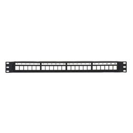 Panel de Parcheo Modular Keystone (Sin Conectores), de 24 Puertos, Identificación con Etiqueta Adhesiva, 1UR Panel de Parcheo Modular Keystone (Sin Conectores), de 24 Puertos, Identificación con Etiqueta Adhesiva, 1UR
