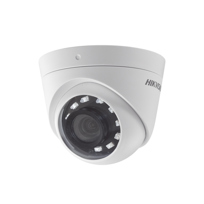 Domo TURBO 2 Megapixel (1080p) / Gran Angular 106° / Lente 2.8 mm / 20 mts Smart IR / Exterior IP66 / 4 Tecnologías (TVI / AHD / CVI / CVBS)
