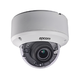 EPCOM TVI 5 MP Dome camera / Motorized lens 2.7 to 13.5mm / EXIR 40m (130ft) / IP67 / IK10