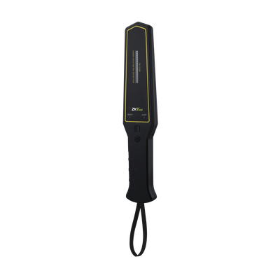 Detector de metales portátil con indicador visual de detección y vibrador configurables / Ligero y fácil de utilizar / Uso en cualquier tipo de negocio / Incluye fuente y batería recargable
