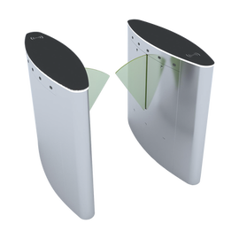 Puerta de cortesía tipo FLAP bidireccional / 25 a 40 personas por minuto / Acabado de Lujo / Apertura en 1 segundo / Acero inoxidable / Indicadores LED / Alarma por acceso denegado