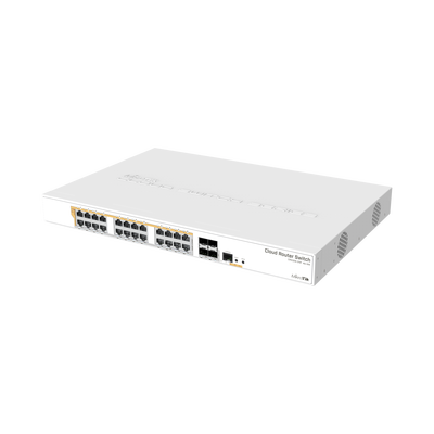 (CRS328-24P-4S+RM) Cloud Router Switch Administrable L3, 24 puertos GIGABIT c/PoE Pasivo Y 802.3AF/AT