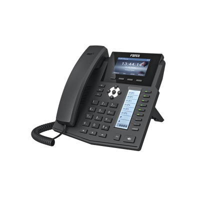Teléfono IP empresarial para 16 lineas SIP con 2 pantallas LCD a Color, 8 teclas BLF/DSS y conferencia de 3 vías, PoE