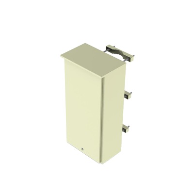 Gabinete Metálico de Seguridad para 3 Baterías y/o Equipo Similar con Montaje en Poste. Gabinete Metálico de Seguridad para 3 Baterías y/o Equipo Similar con Montaje en Poste.