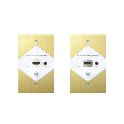 Kit extensor de pared para transmisión HDMI a través de la corriente eléctrica y cable  Cat6 a 120 Metros , con control IR, resolución hasta 1080p@ 50/60 Hz, compatible con HDCP.