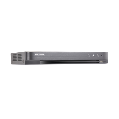 DVR 4K (8 Megapixel) / 4 Canales TURBOHD + 4 Canales IP / 1 Bahía de Disco Duro / H.265+ / 4 Canales de Audio / 4 Entradas de Alarma