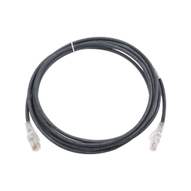 Patch Cord MC6 Modular Cat6 UTP, CM/LS0H, 10ft, Color Negro, Versión Bulk (Sin Empaque Individual)