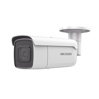 Bala IP 6 Megapixel / Serie PRO + / 50 mts IR EXIR / Lente Mot. 2.8 a 12 mm / Ultra Baja Iluminación / WDR 120 dB / IP67/ IK10 / Vídeoanaliticos Integrados / Audio y Alarmas / PoE+