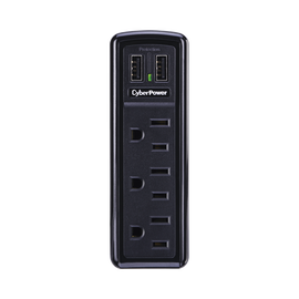 Multicontacto con Supresor de Picos de Pared, Voltaje de Entrada 125 Vca NEMA 5-15P,  Con 3 Salidas NEMA 5-15R, 2 Puertos de Carga USB, 918 Joules