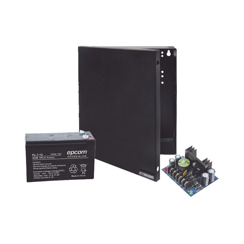 Kit with ALTRONIX power supply of 12 Vdc to 4 Amper,  7 Amper battery