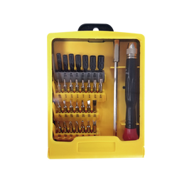 Juego de 31 Destornilladores de Precisión (puntas) con Mango y Extensor.