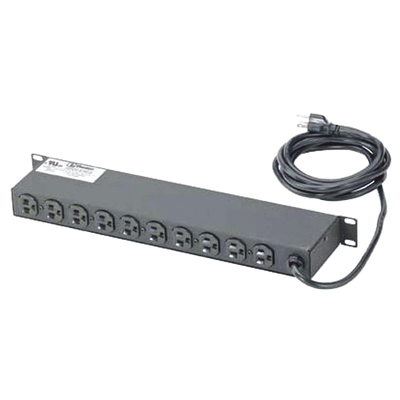 Tomacorriente multiple horizontal para rack de 19